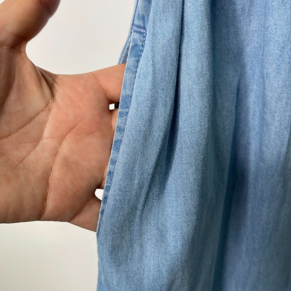 NWT Calvin Klein Jeans Kid's Blue Cotton Belted Short Sleeve Dress Size Medium - Picture 10 of 11